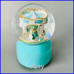 Auth Tiffany&Co. VIP Limited Snow Globe Merry go round Music Box Japan Unused