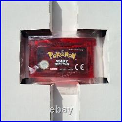 New Battery Near Mint Cond. Pokemon Ruby Version GBA Boxed with Inserts PAL CIB