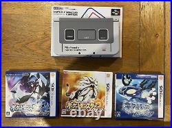 Nintendo New 3DS LL Super Famicom Version Japan J-NTSC Boxed With Pokemon Games