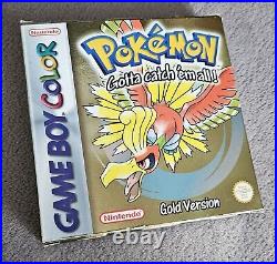 Pokémon Gold Version Nintendo Gameboy UK PAL Complete In Box Genuine