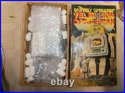 Television Robot ALPS 1st Edition Boxed Working Clean Japan tin Spaceman Metal