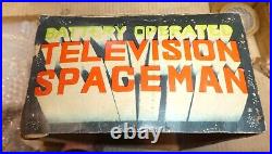 Television Robot ALPS 1st Edition Boxed Working Clean Japan tin Spaceman Metal